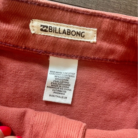 Billabong Women Burnt Orange High Waisted Button Up Mini Skirt Size 28 - Picture 3 of 4